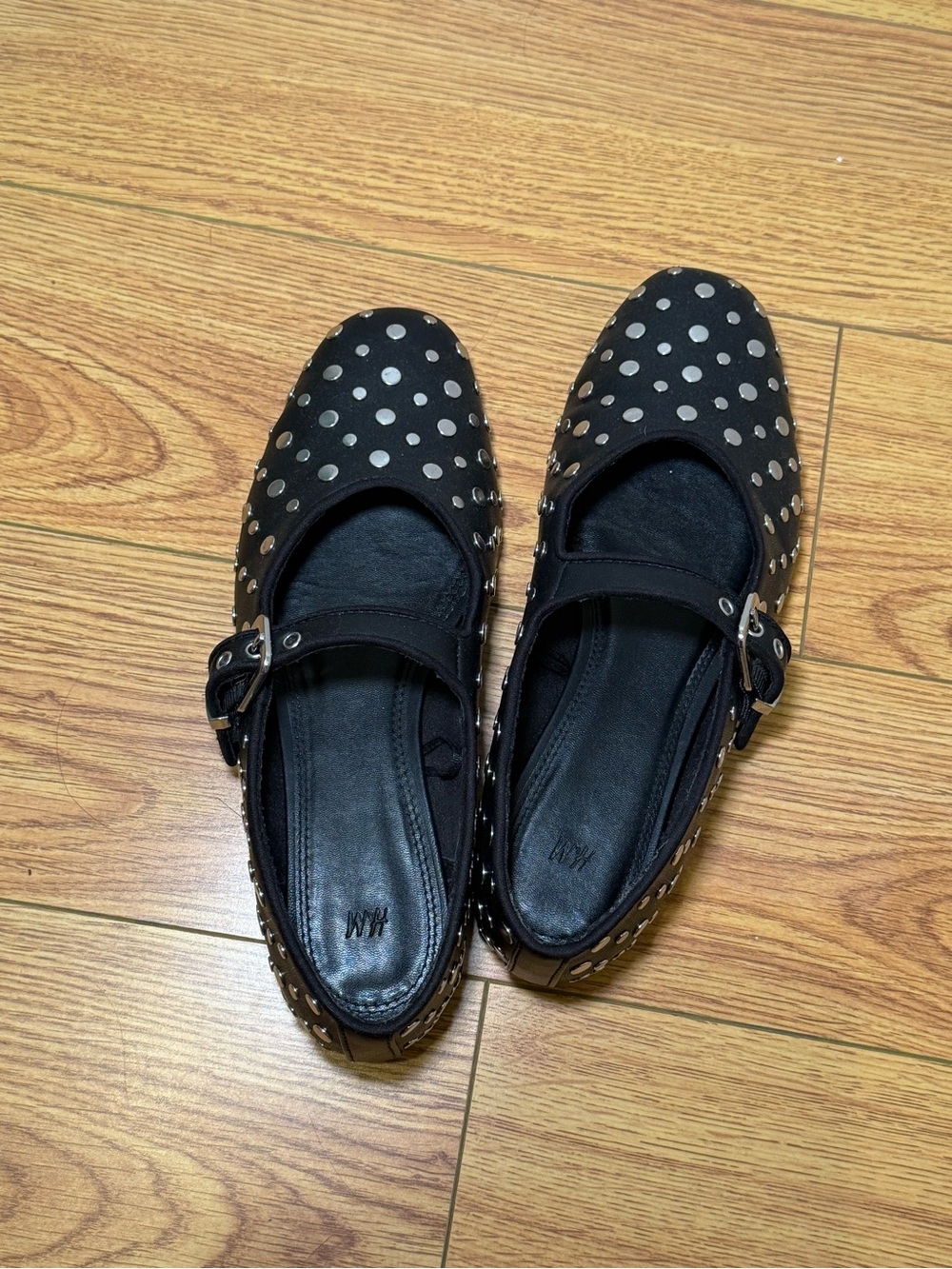 H&M Studded Mary Jane Ballet Flats